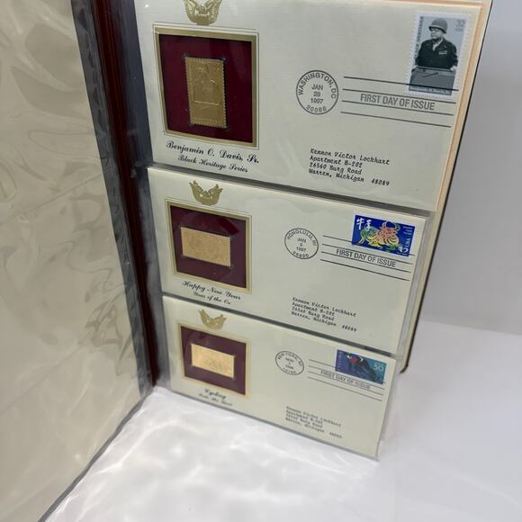 46 - Golden Replicas of U.S. Stamps Postal Classic 22k Gold Stamps - Mixed Lot - Picture 8 of 16